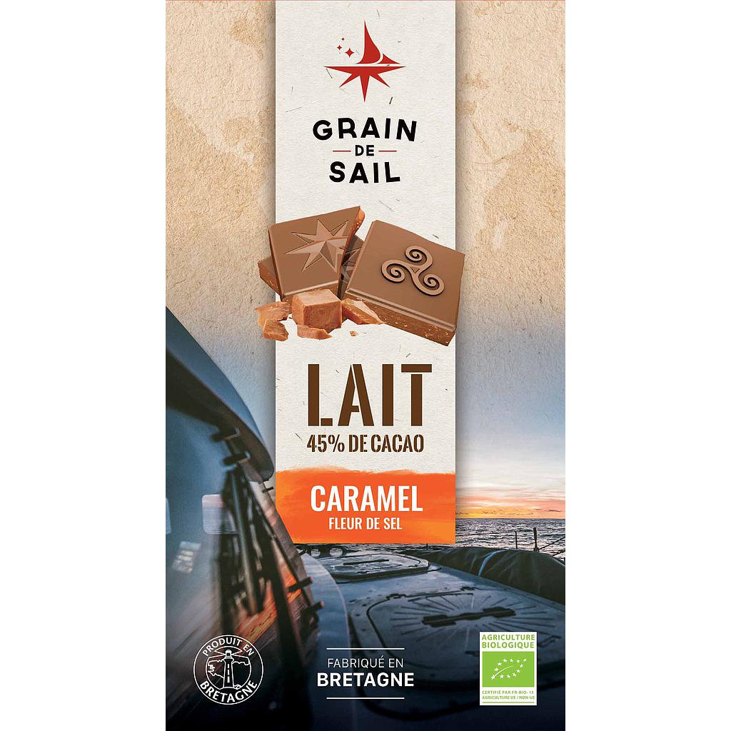 Tablette  lait caramel fleur de sel 100g