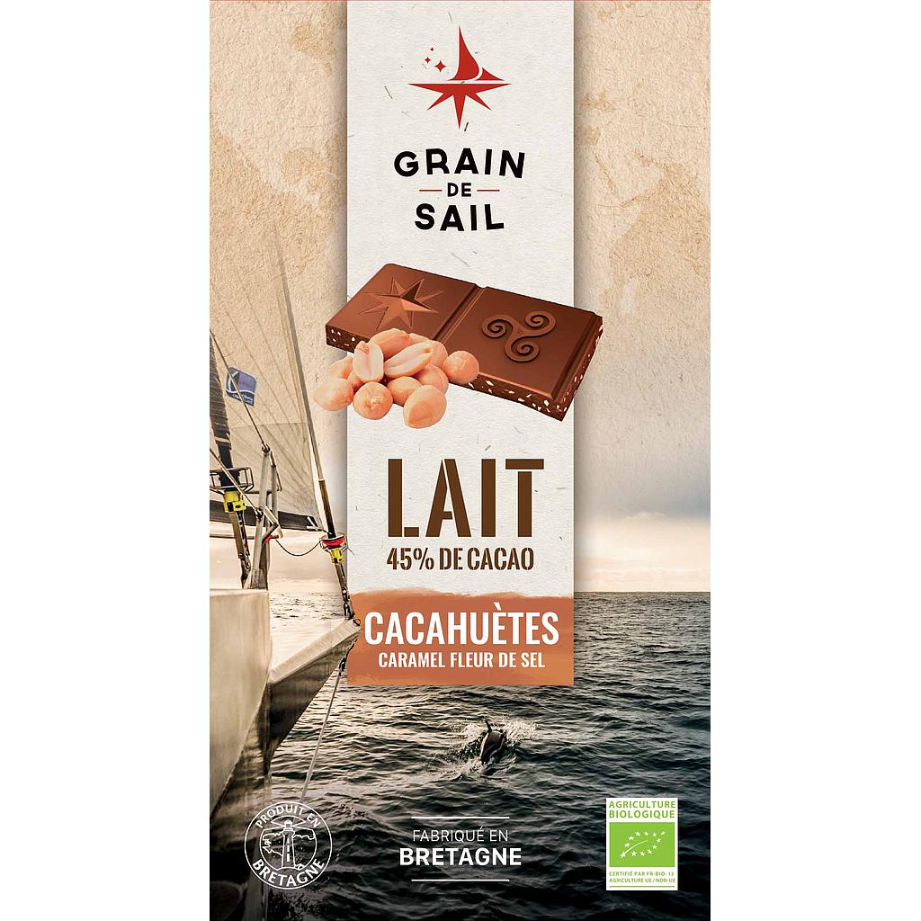 Tablette lait cacahuète fleur de sel 100g
