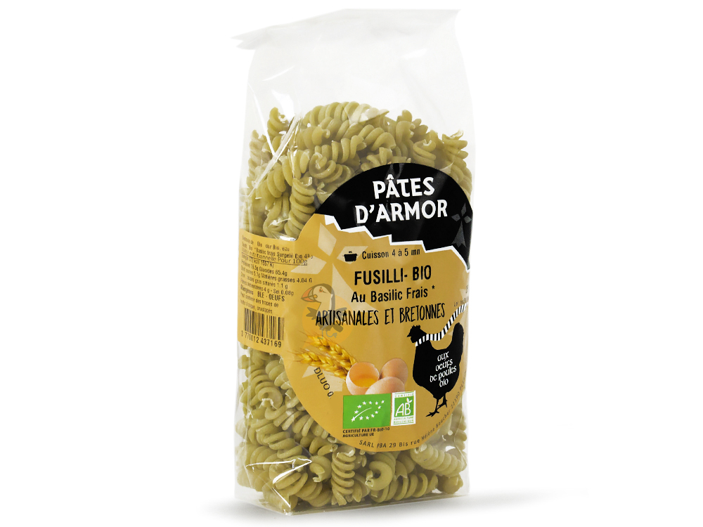 Pâtes Fusilli basilic 100g